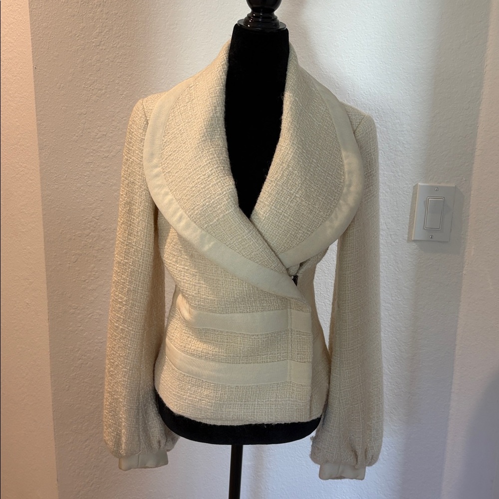 Yaya Chic Cream Textured Jacket